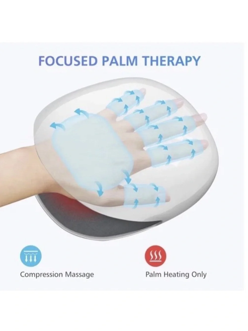 COMFIER FSA Wireless Hand Massager with Heat,3 Levels Compression & Heating